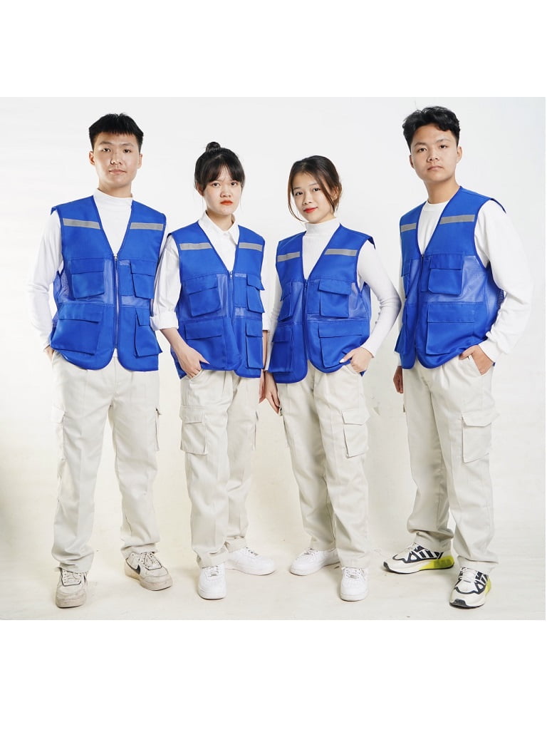 Áo gile bảo hộ kỹ sư vải kaki - Ảnh 3