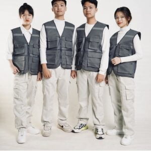 Alternative view of Áo gile bảo hộ kỹ sư vải kaki