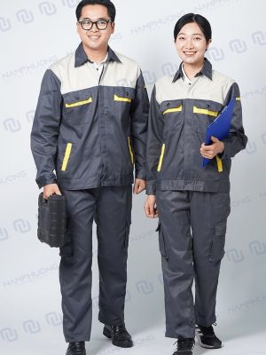 Mẫu đồng phục bảo hộ lao động màu ghi thông dụng nhất