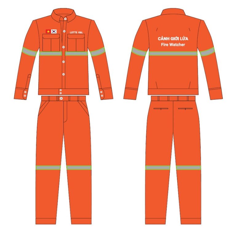 In logo lên trên áo bảo hộ thể hiện sự chuyên nghiệp của công ty và tăng tính nhận diện thương hiệu