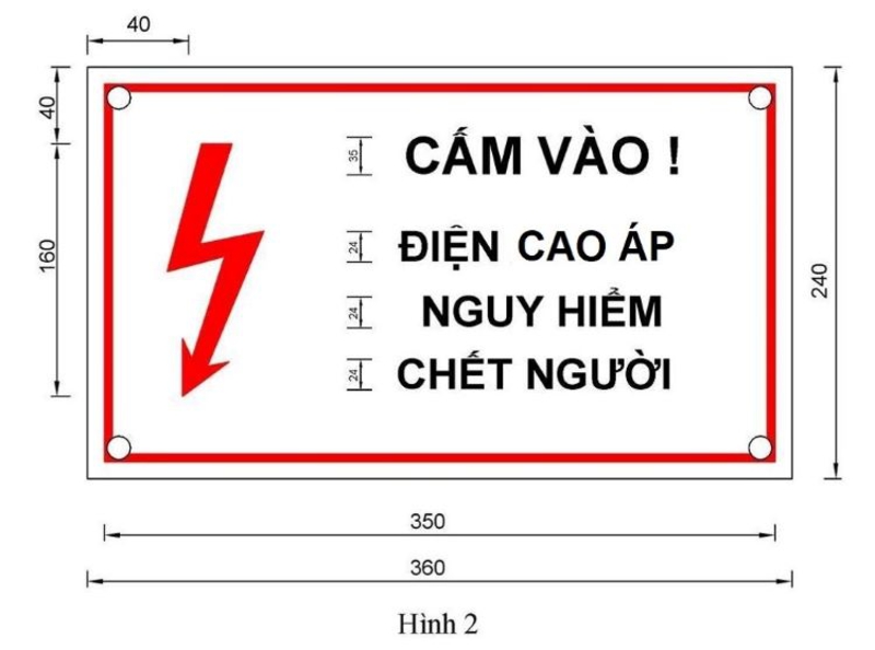 Biển điện cao áp này cảnh báo và cấm tiếp cận khu vực có nguy hiểm từ điện cao áp